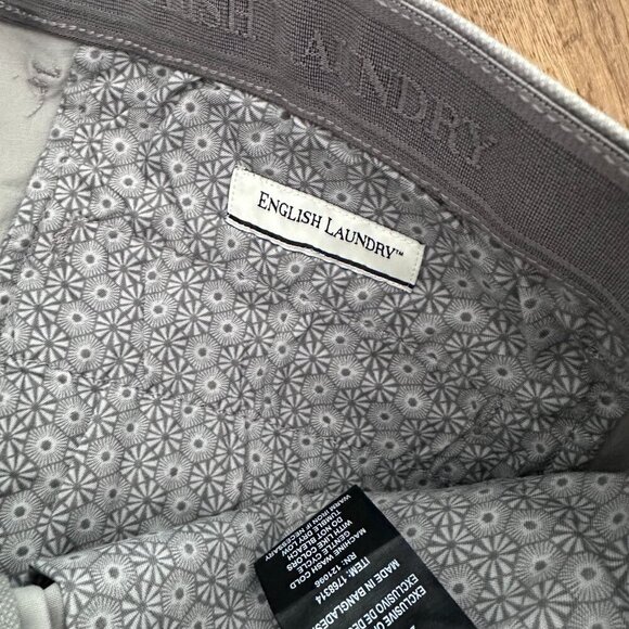 NWT! NEW! English Laundry Mens Midweight Flat Front Short -GREY US 32 - Picture 7 of 13